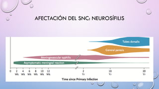 AFECTACIÓN DEL SNC: NEUROSÍFILIS
 