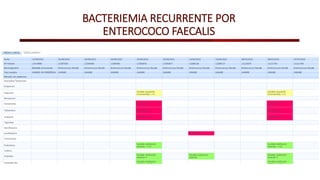 BACTERIEMIA RECURRENTE POR
ENTEROCOCO FAECALIS
 