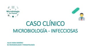 CASO CLÍNICO
MICROBIOLOGÍA - INFECCIOSAS
JULIA VIANA RAMÍREZ
R2 MICROBIOLOGÍA Y PARASITOLOGÍA
 