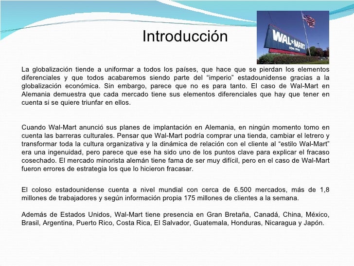 Caso de fracaso Walmart en Alemania