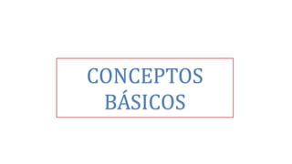 CONCEPTOS 
BÁSICOS 
 