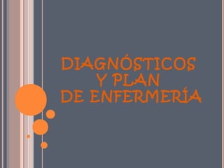 DIAGNÓSTICOS
    Y PLAN
DE ENFERMERÍA
 