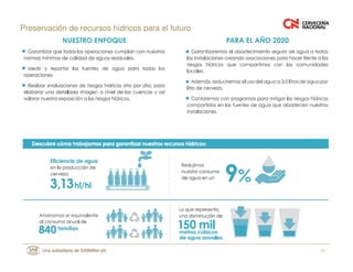 11
Preservación de recursos hídricos para el futuro
 