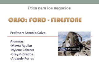 Profesor: Antonio Calvo

Alumnas:
•Mayra Aguilar
•Nylene Cabrera
•Greysh Grados
•Arazzely Porras
 