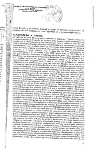 Sentencia contra Jeanine Añez