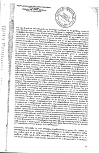 Sentencia contra Jeanine Añez