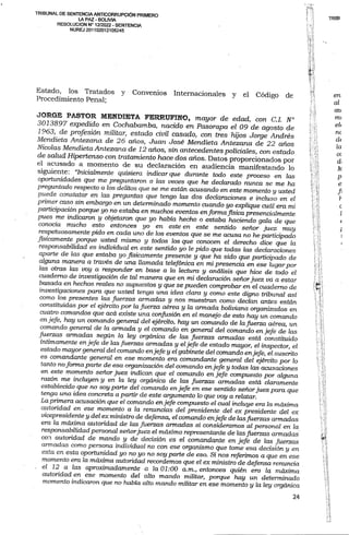 Sentencia contra Jeanine Añez