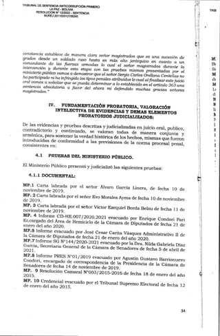 Sentencia contra Jeanine Añez