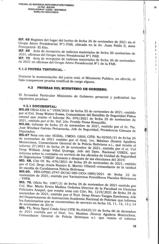 Sentencia contra Jeanine Añez