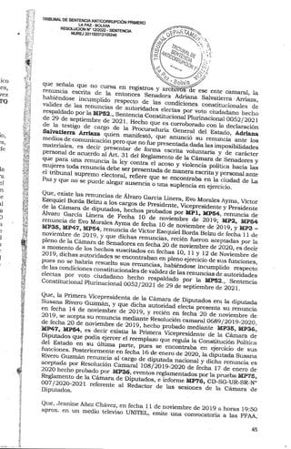 Sentencia contra Jeanine Añez