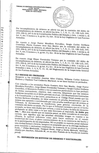 Sentencia contra Jeanine Añez