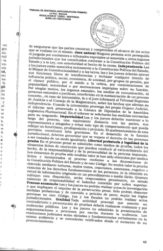 Sentencia contra Jeanine Añez