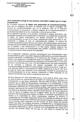 Sentencia contra Jeanine Añez