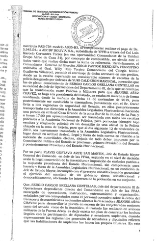 Sentencia contra Jeanine Añez