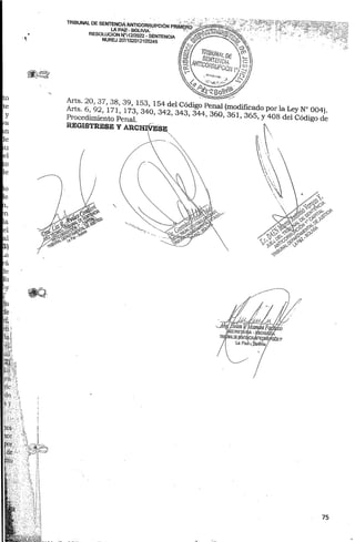 Sentencia contra Jeanine Añez