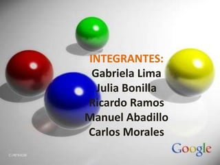 INTEGRANTES:Gabriela LimaJulia BonillaRicardo RamosManuel AbadilloCarlos Morales  