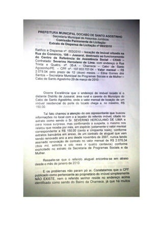 Caso jussaral gate   representação no mppe