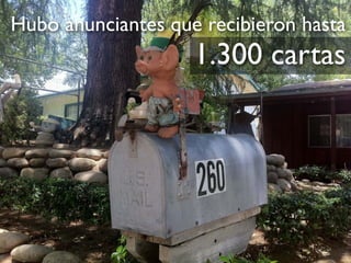 Hubo anunciantes que recibieron hasta
1.300 cartas
 