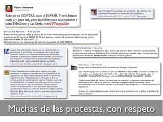 Muchas de las protestas, con respeto
 