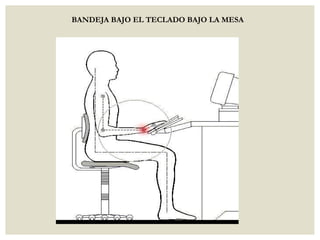 BANDEJA BAJO EL TECLADO BAJO LA MESA
 