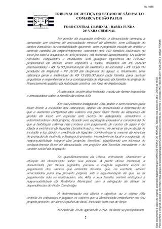 TRIBUNAL DE JUSTIÇA DO ESTADO DE SÃO PAULO
COMARCA DE SÃO PAULO
FORO CENTRAL CRIMINAL - BARRA FUNDA
26ª VARA CRIMINAL
2
Na...