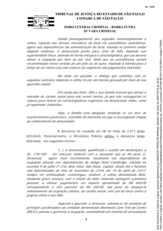 TRIBUNAL DE JUSTIÇA DO ESTADO DE SÃO PAULO
COMARCA DE SÃO PAULO
FORO CENTRAL CRIMINAL - BARRA FUNDA
26ª VARA CRIMINAL
3
Da...