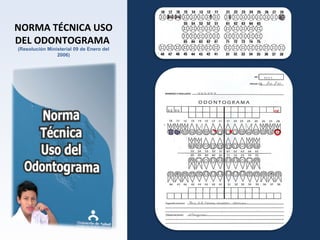 NORMA TÉCNICA USO
DEL ODONTOGRAMA
(Resolución Ministerial 09 de Enero del
2006)
cc
 