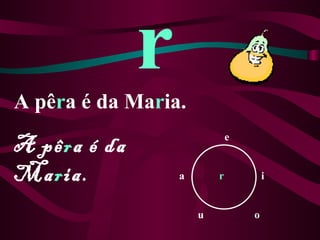 r
A pêra é da Maria.

A pêra é da                   e


Maria.            a       r           i


                      u           o
 