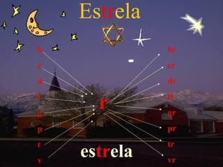 Estrela
b             br
c             cr
d             dr
f
g
      r       fr
              gr
p             pr
t             tr
v
    estrela   vr
 