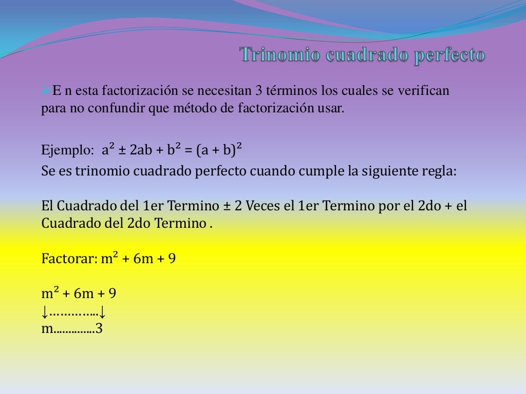 Tipos de factorización