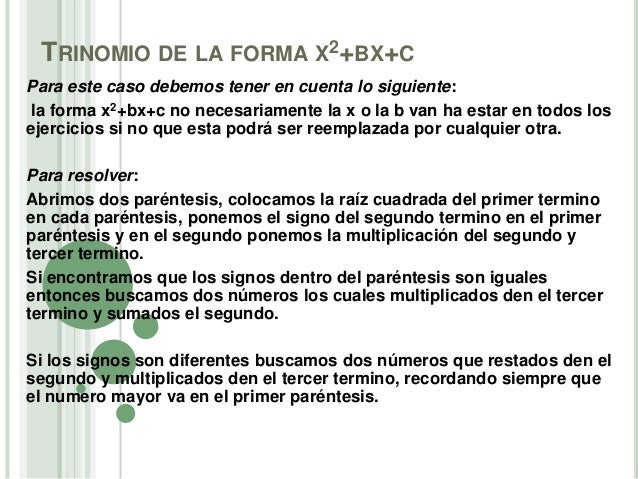 Que Es Trinomio De La Forma X2 Bx C Wikipedia Servicio De Citas