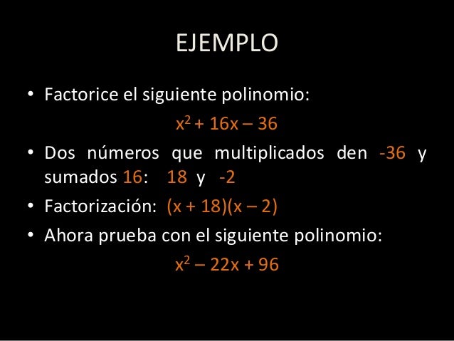 Casos De Factorizacion