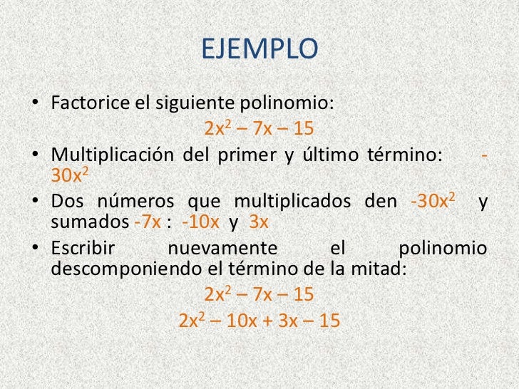 Repaso Casos De Factorizacion