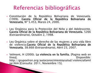  Constitución de la República Bolivariana de Venezuela.
(1999). Gaceta Oficial de la República Bolivariana de
Venezuela, ...