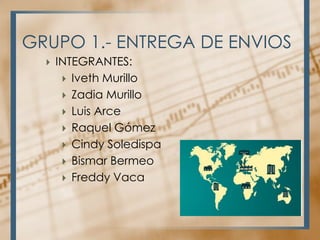 GRUPO 1.- ENTREGA DE ENVIOSINTEGRANTES: