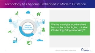 Technology has become Embedded in Modern Existence
We live in a digital world enabled
by complex technologies; but what
if...