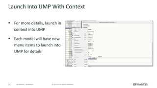 27 © 2015 CA. ALL RIGHTS RESERVED.@CAWORLD #CAWORLD
Priority Use Case: Spectrum Alarms in UIM
 Theme: Leverage world-class Spectrum Fault, Impact Management
capabilities in UIM
 Allow UIM users, comfortable with their console, to drive infrastructure
fault and root cause from their current console
 UIM leverages the RCA information and suppresses symptomatic alarms –
reduction in alarms, in turn tickets
 So faster triage of problems and outages, while using the current console
– with more efficiency
 