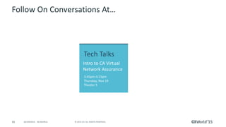 68 © 2015 CA. ALL RIGHTS RESERVED.@CAWORLD #CAWORLD
Q & A
 