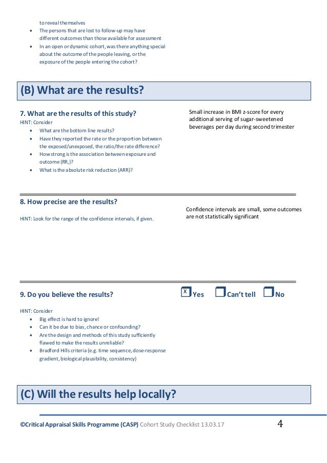 casp case study checklist