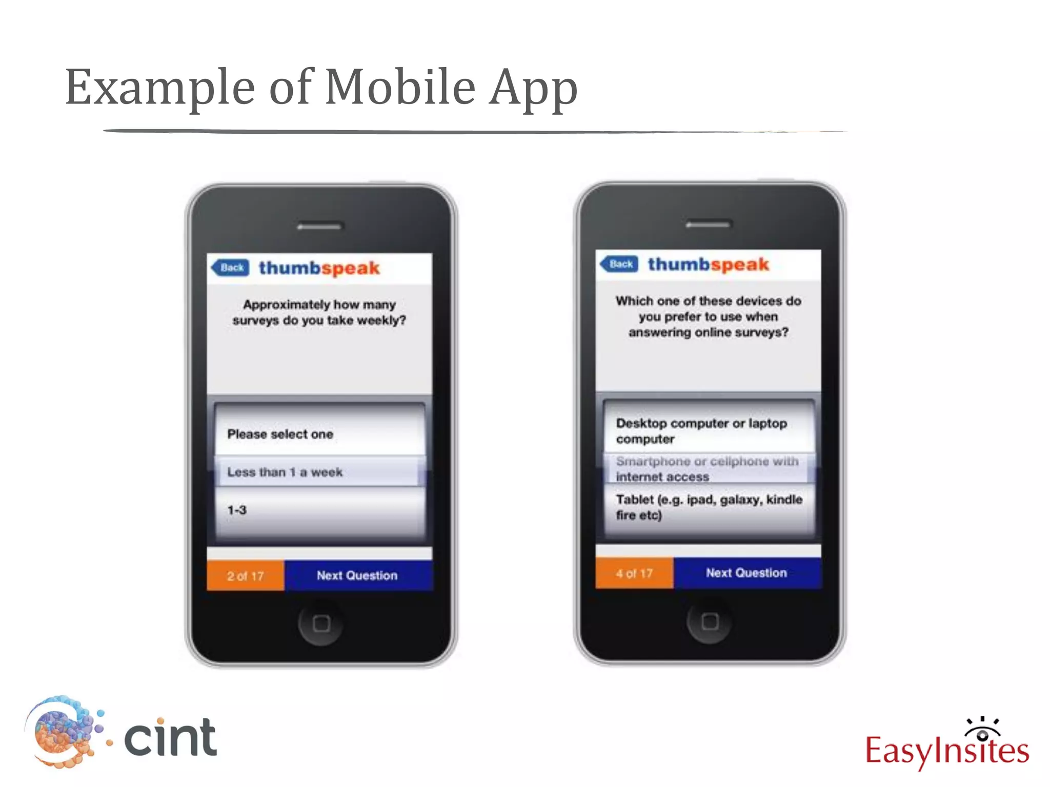 Example of Mobile App
 