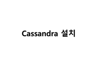 Cassandra 설치
 
