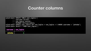 Counter columns
 