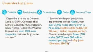 Companies Using Cassandra Using the Chebotko Method to Design Sound and Scalable Data Models for ...