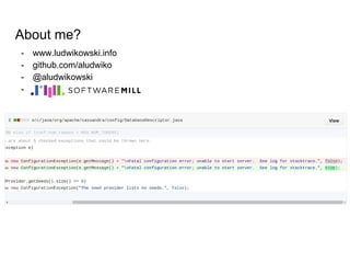 About me?
- www.ludwikowski.info
- github.com/aludwiko
- @aludwikowski
-
 