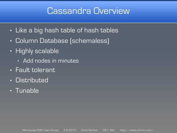 Cassandra Say Goodbye to the Relational Database (562010)