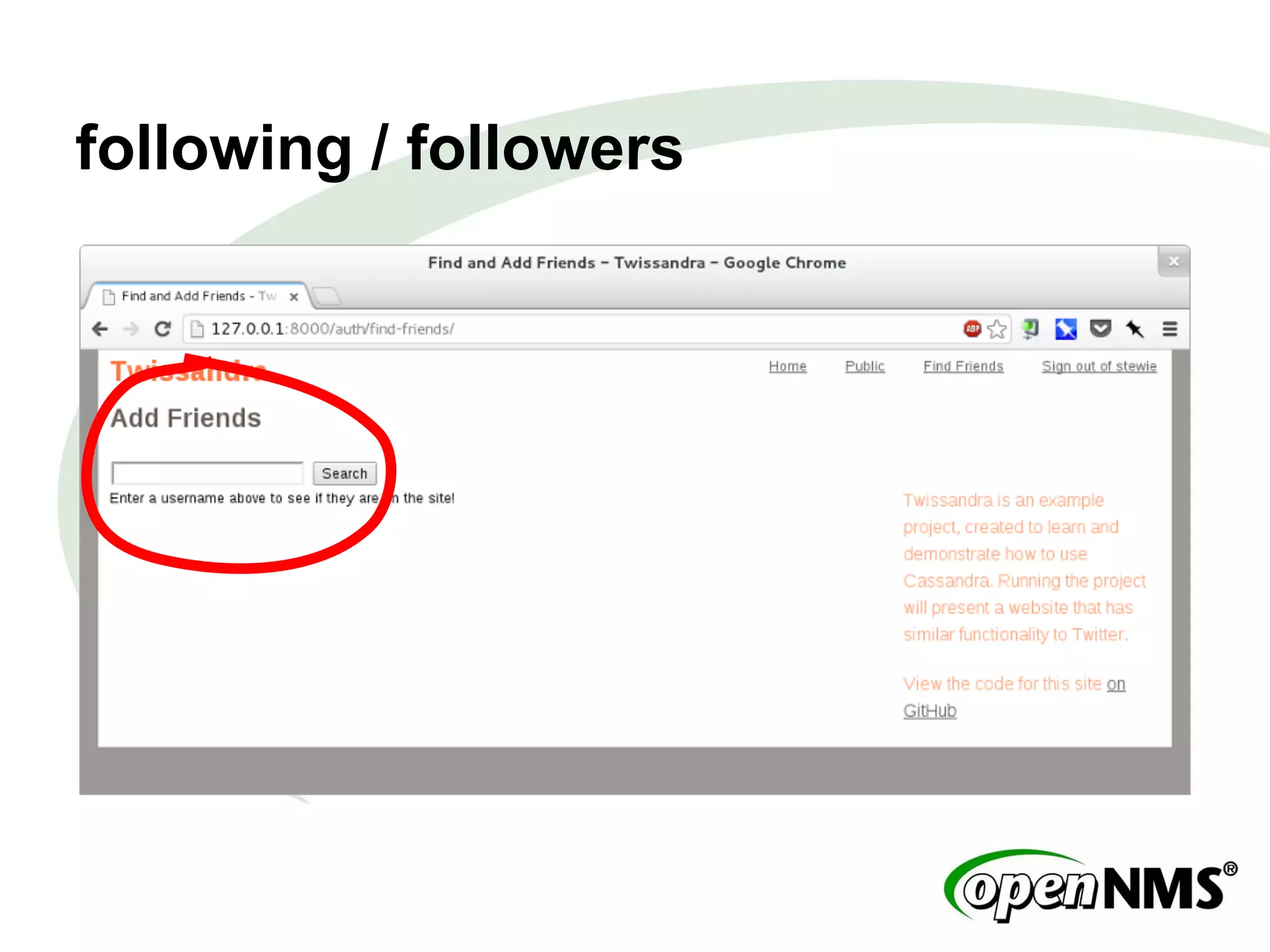 following / followers
 