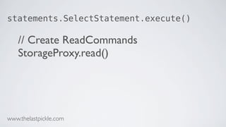 statements.SelectStatement.execute()
// Create ReadCommands
StorageProxy.read()
www.thelastpickle.com
 