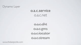 Dynamo Layer
o.a.c.service
o.a.c.net
o.a.c.dht
o.a.c.gms
o.a.c.locator
o.a.c.stream
www.thelastpickle.com
 