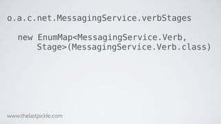 o.a.c.net.MessagingService.verbStages
new EnumMap<MessagingService.Verb,
Stage>(MessagingService.Verb.class)
www.thelastpickle.com
 