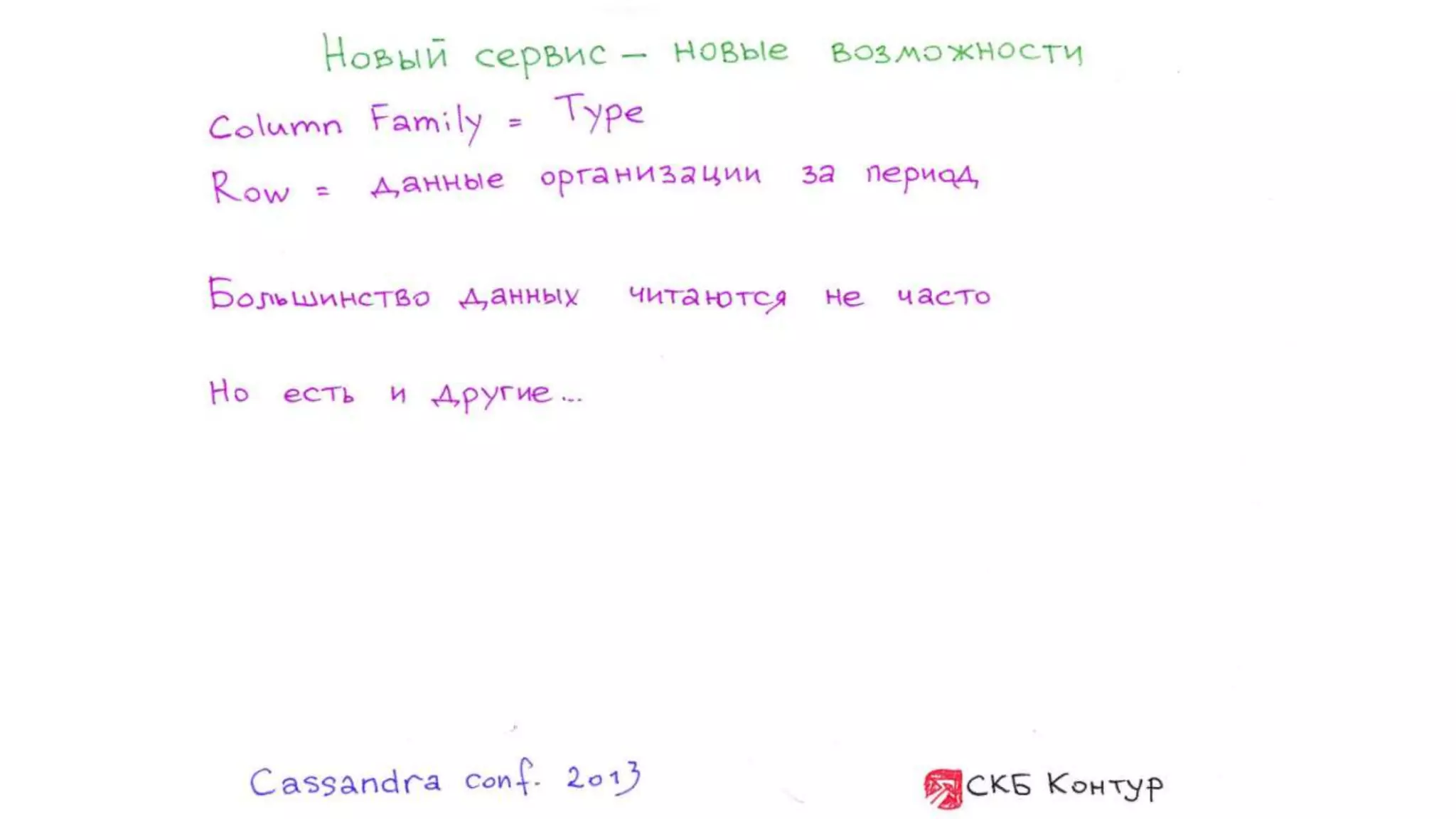 Максим Сычев и Александр Коковин "Как мы переезжали на Cassandra". Выступление на Cassandra conf 2013 